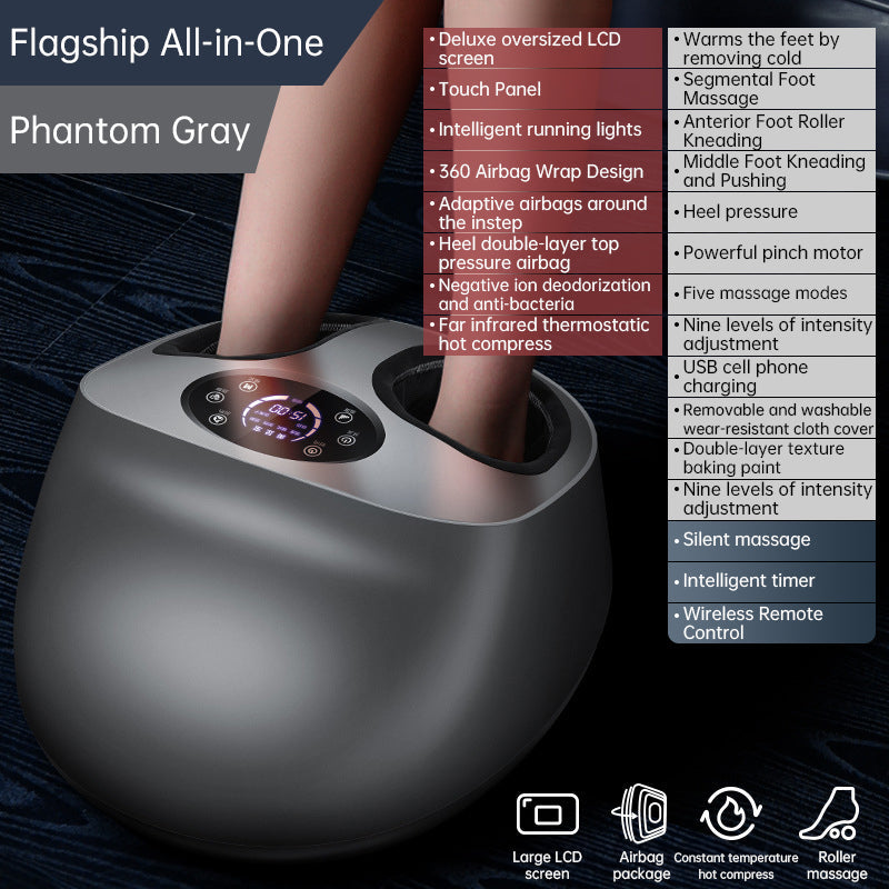 Foot Massager Equipment Feet Air Compression Foot Massager Vibrating Kneading Shiatsu Electric Heating Foot Massager by V.I.P Digital Presence