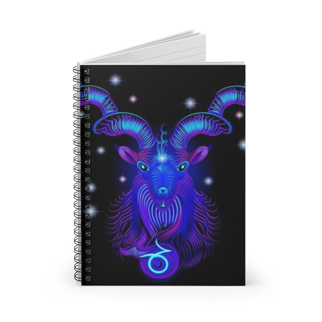 Bleu Aura: Capricorn Spiral Notebook - Ruled Line