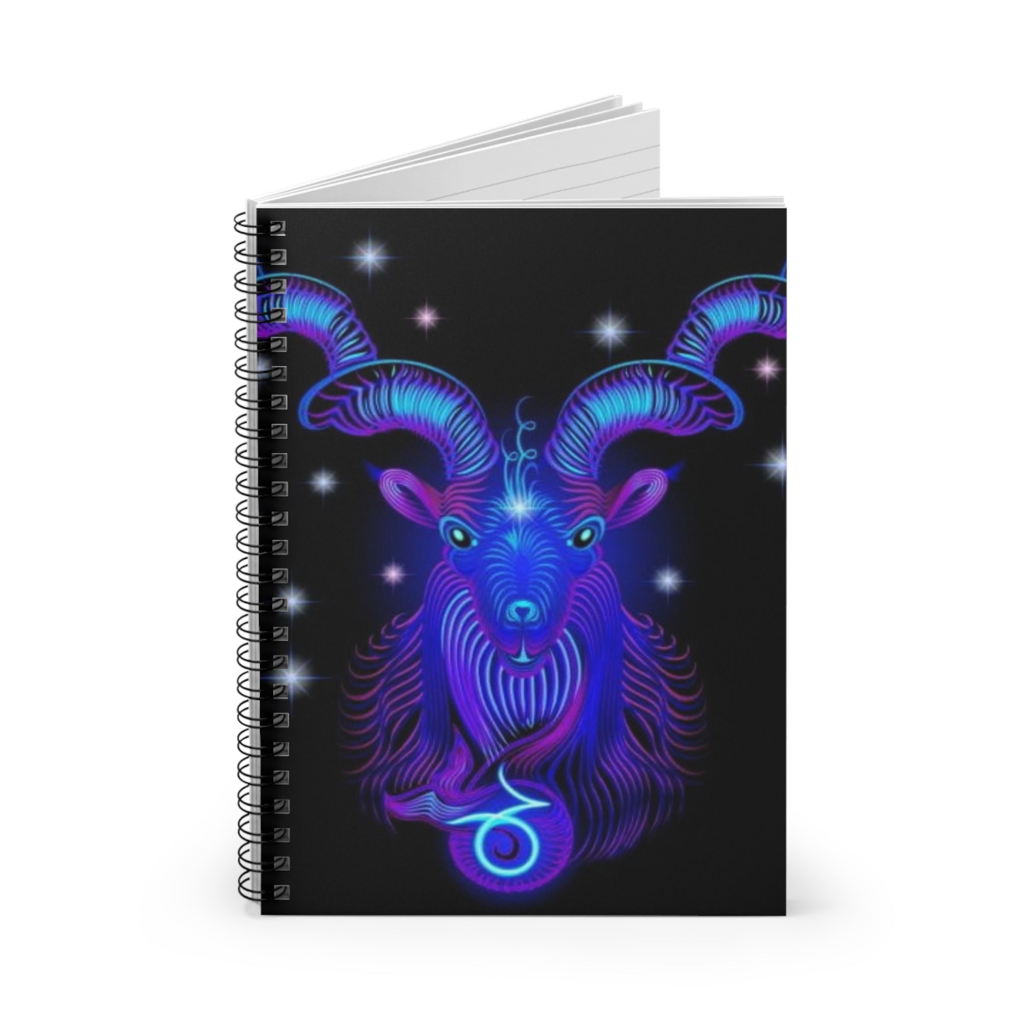 Bleu Aura: Capricorn Spiral Notebook - Ruled Line