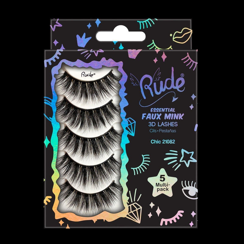 Rude Essential Faux Mink 3D Lashes 5 Multi-Pack - Chic by VYSN