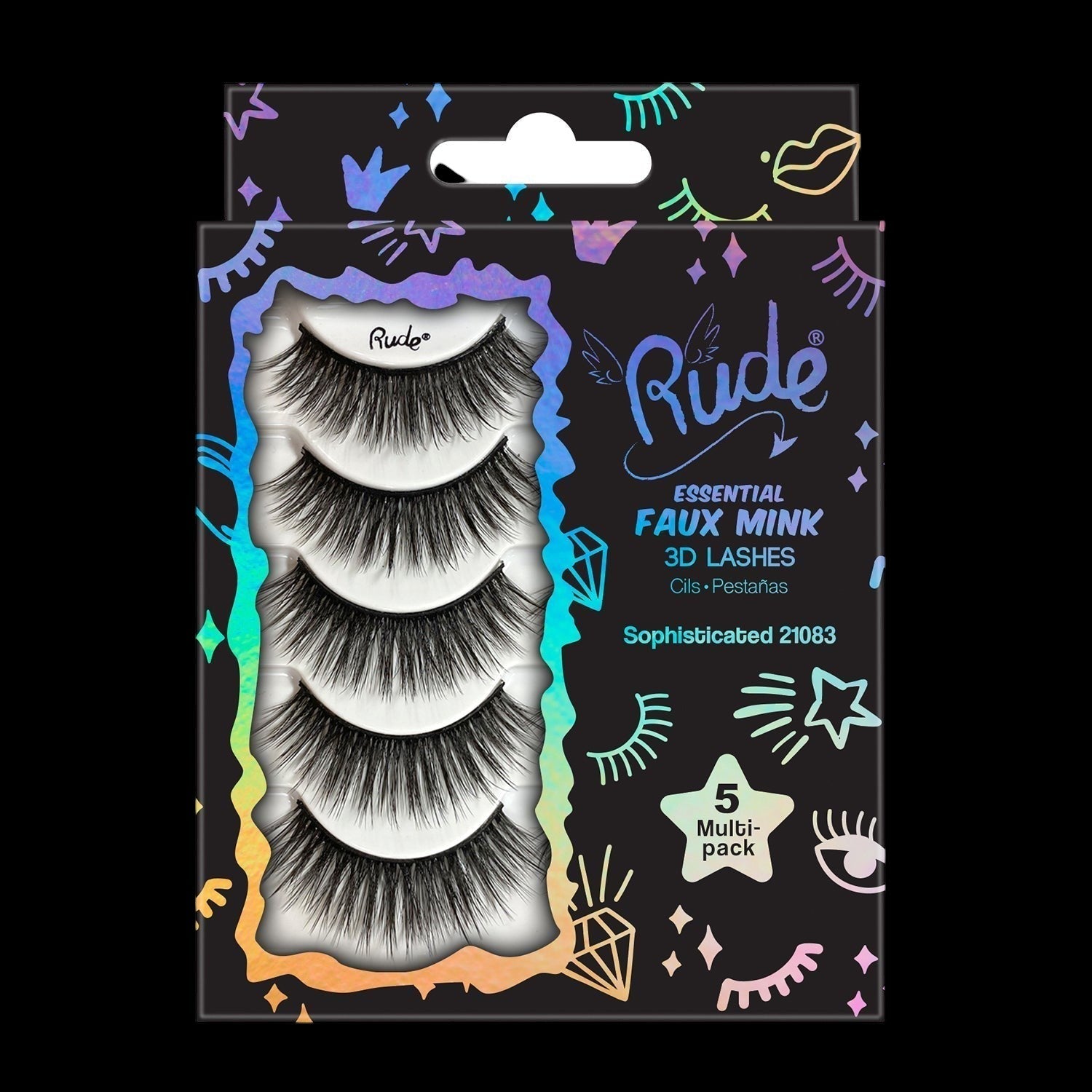 Rude Essential Faux Mink 3D Lashes 5 Multi-Pack - Sophisticated by VYSN