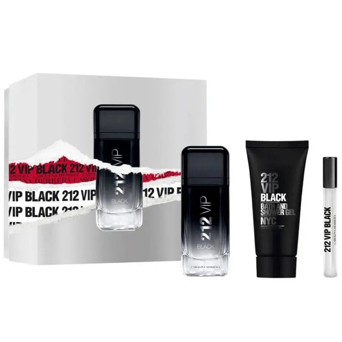 212 Vip Black By Carolina Herrera For Men 3Pcs Set EDP Spray by perfumesandrea