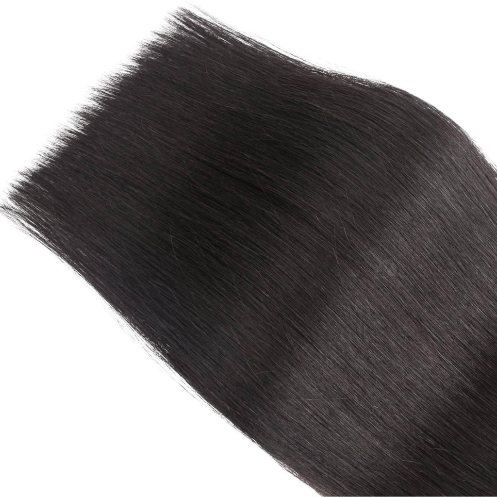 Raw Straight Seamless Clip-In 100% Human Hair Extensions by Private Label