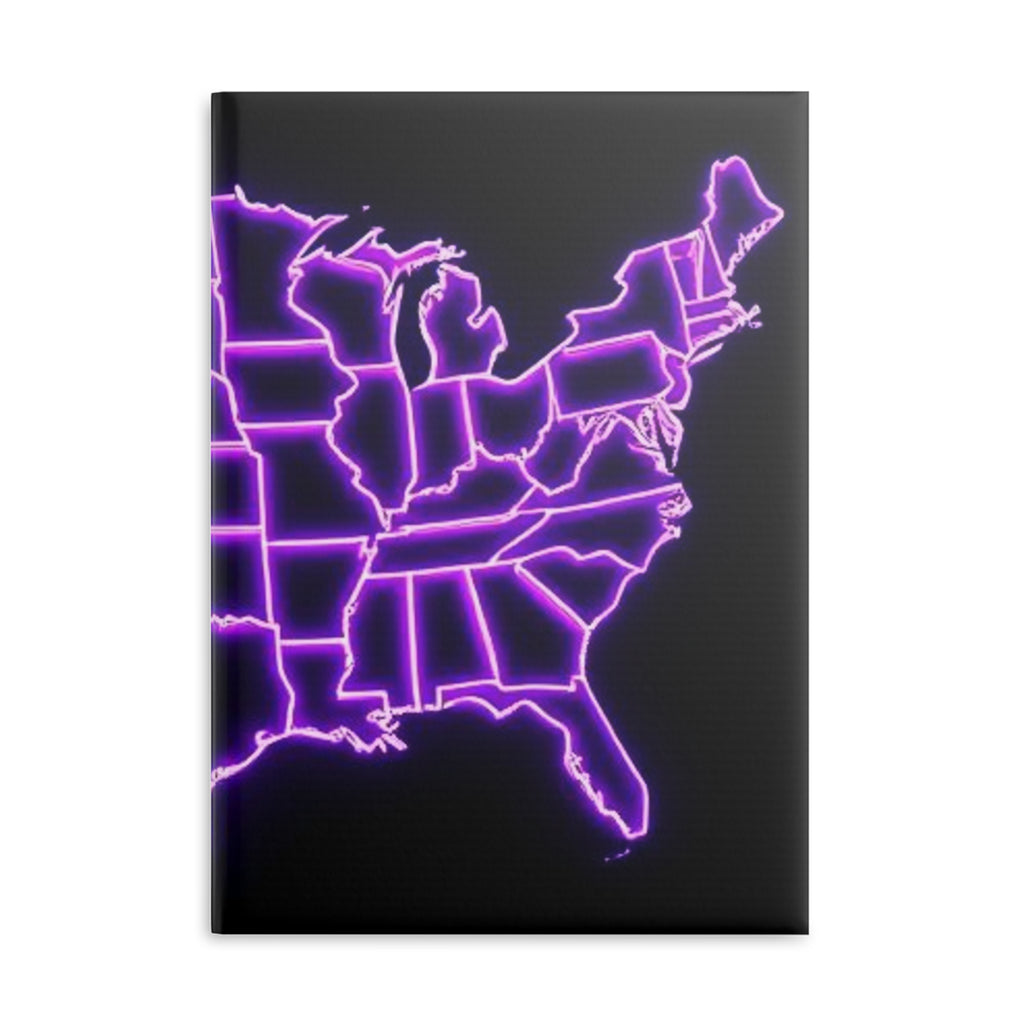 Royal Aura: America Hardcover Notebook with Puffy Covers by Printify