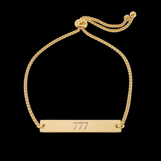 777 ID Bracelet (Gold/Rose Gold/Silver) - AetherLux.Shop