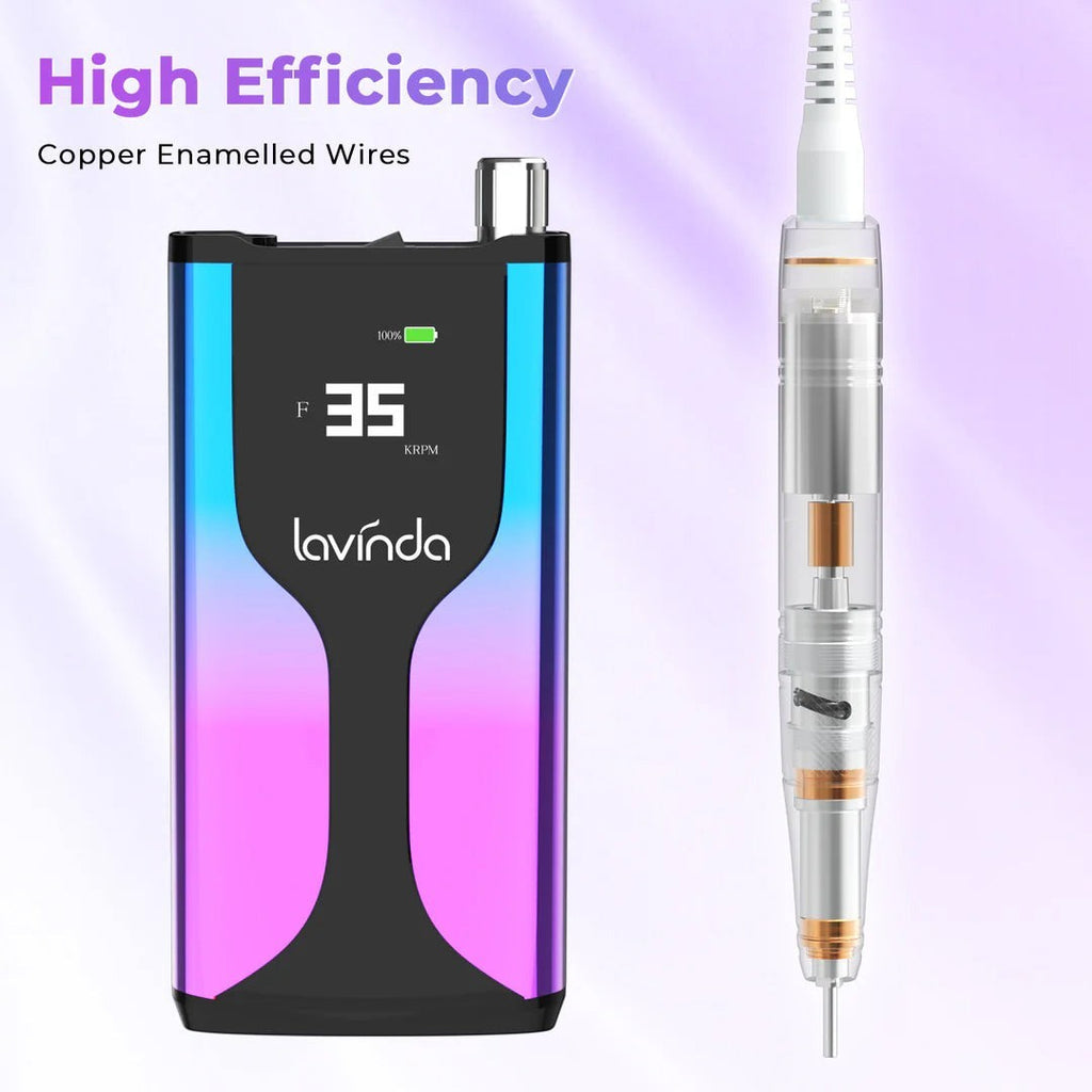 Wand™ Pro Nail Drill - Blue Purple Gradient - 35,000 RPM Rechargeable by Lavinda