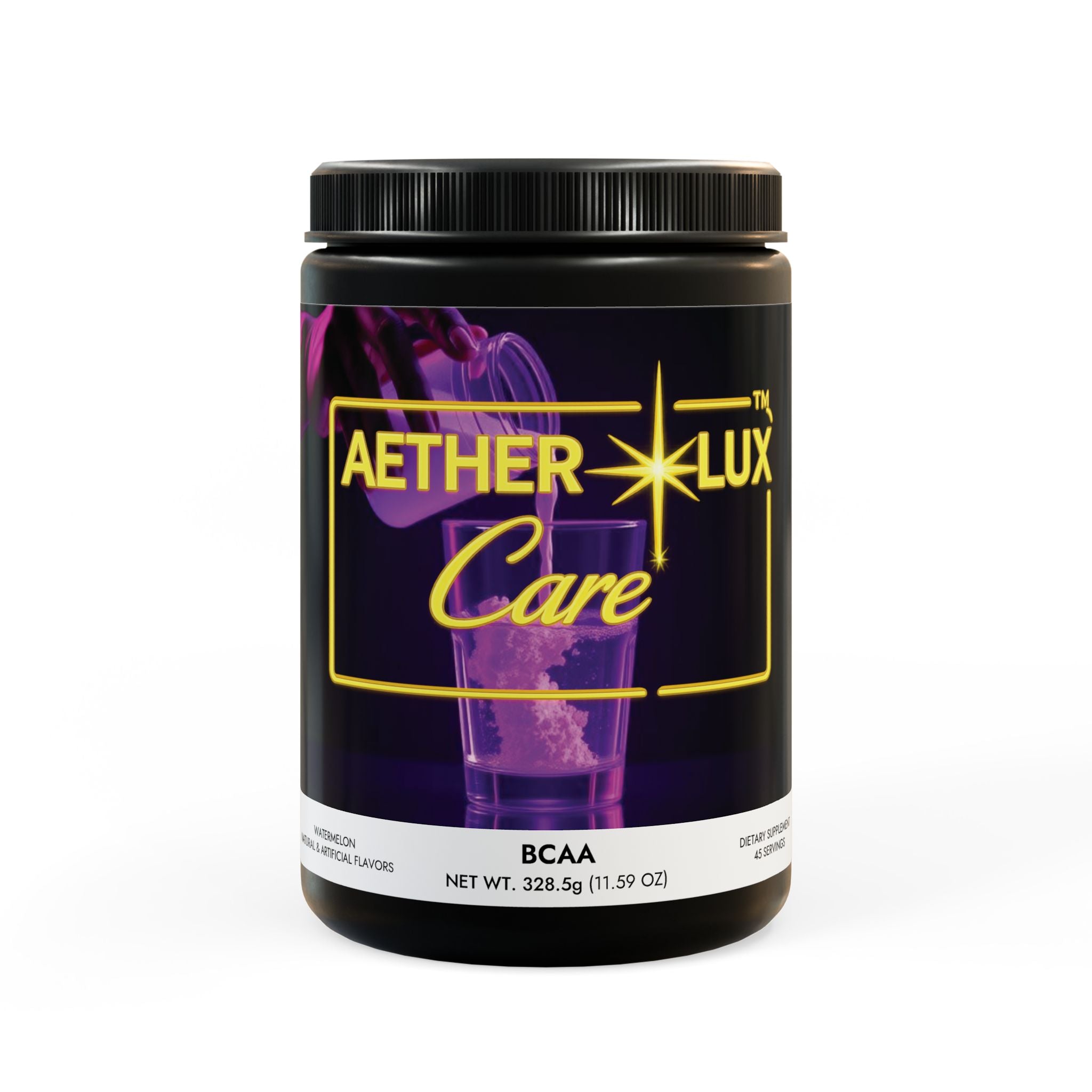 AetherLuxe BCAA Supplement, Watermelon (325g, 11.46oz, 45 servings)