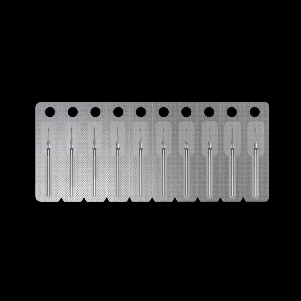 STALEKS - Diamond nail drill bit, "Flame" mini, blue, EXPERT 1/3 mm (FA12B010/3) by kvadrat store