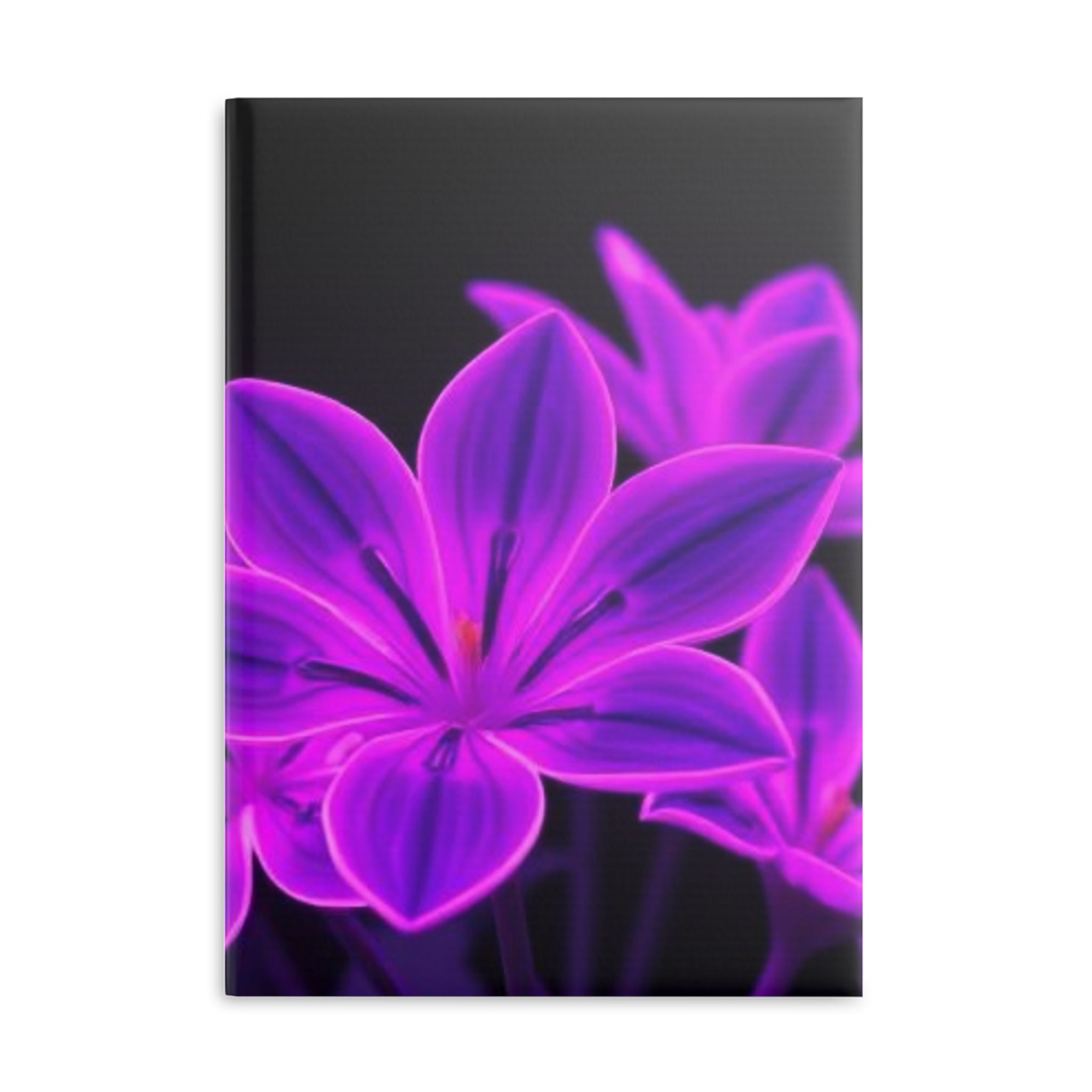 Royal Aura: Dark Flowers Hardcover Notebook with Puffy Covers