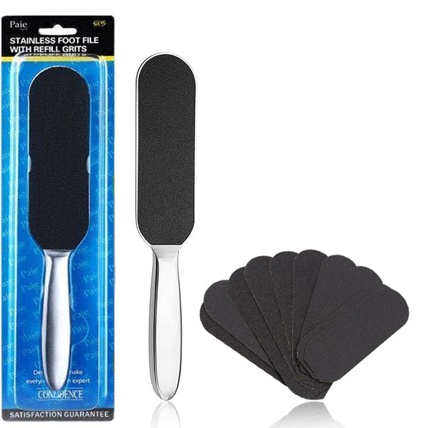 Stainless Steel Double Side Foot File Replace Sanding Cloth Pedicure Foot-Care-Tool Dead Skin Remover Foot Rasp Refill by V.I.P Digital Presence