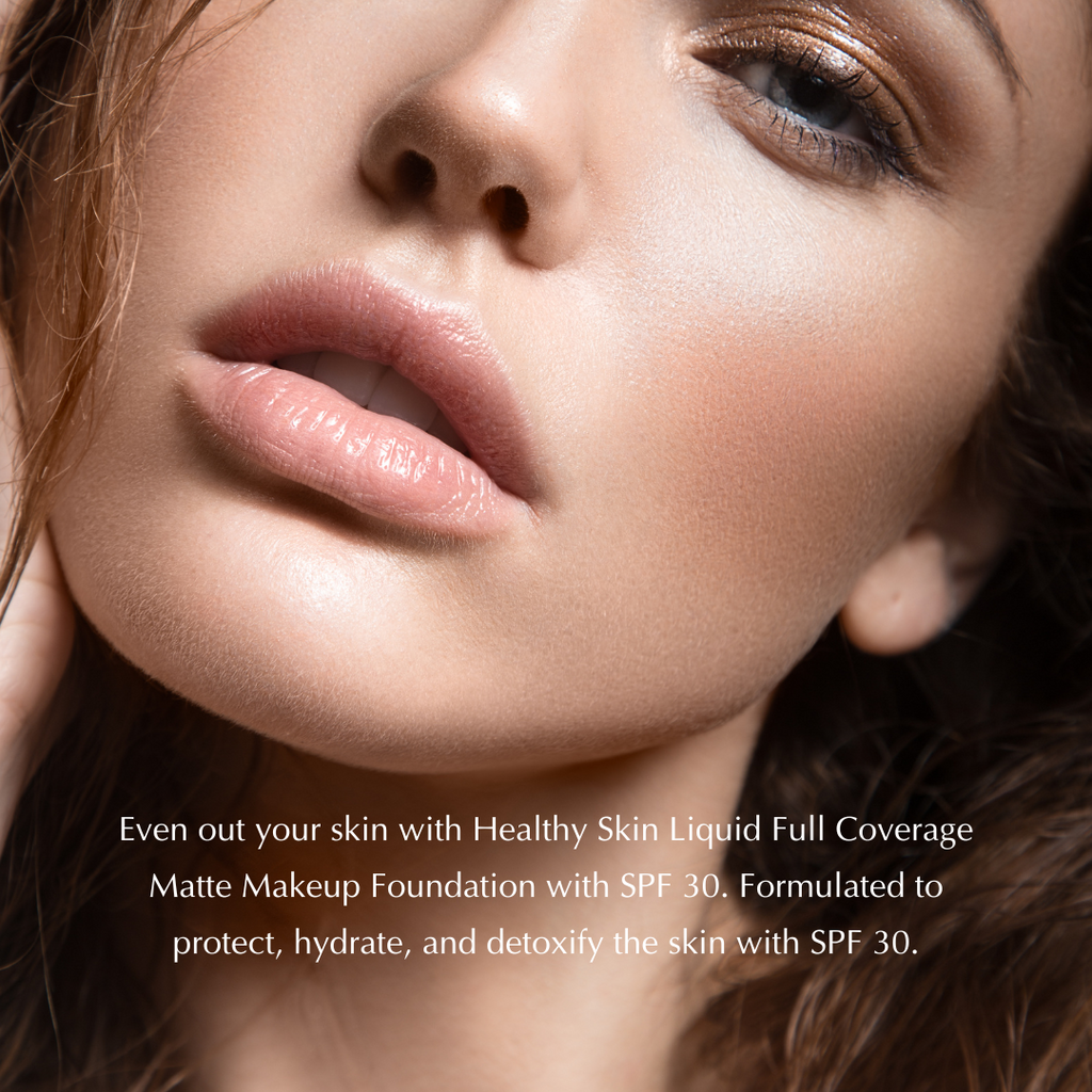 Healthy Skin Full Coverage Matte Foundation with SPF 30 – Vegan, Gluten-Free & Hydrating by EpiLynx
