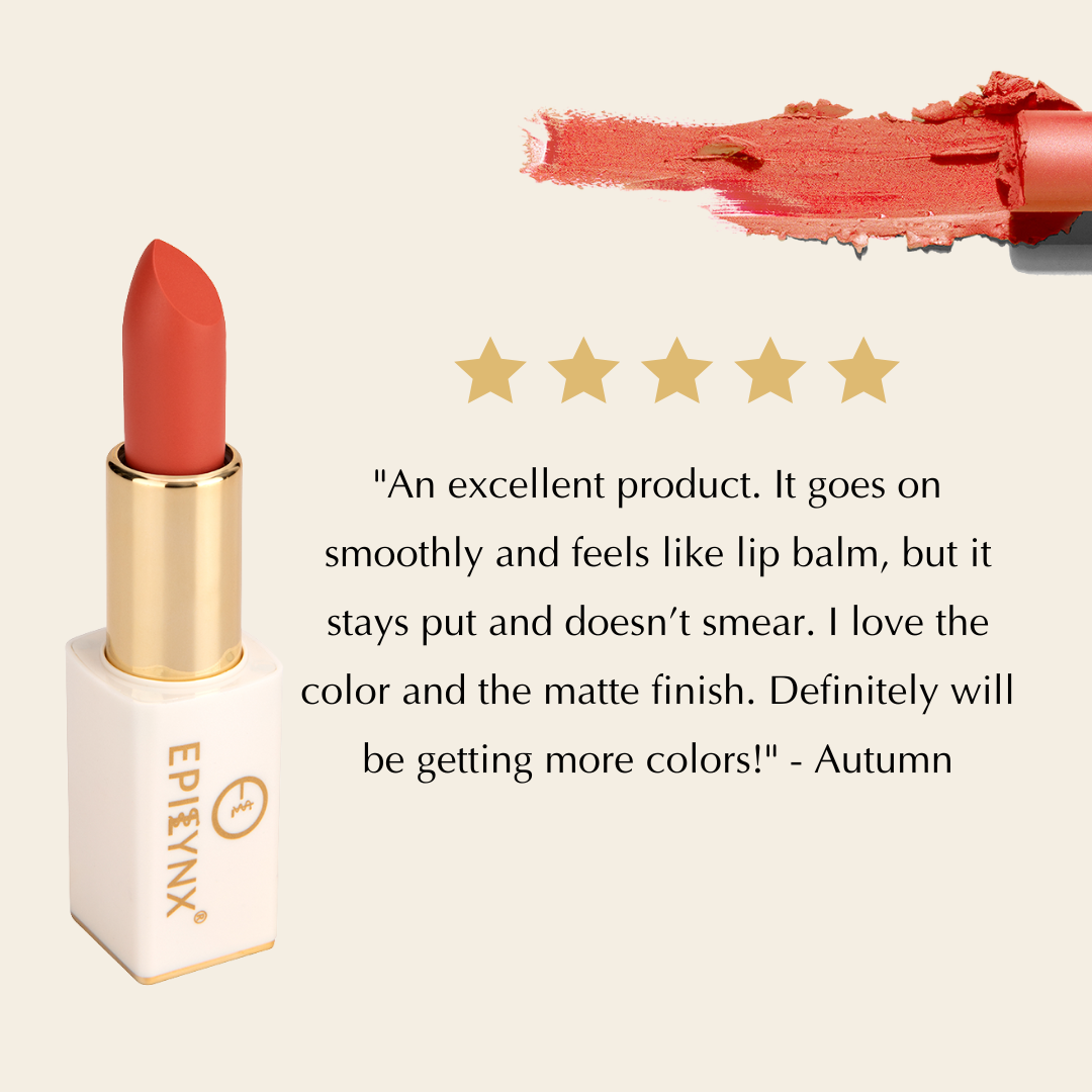 Vegan Matte Lipstick – Hydrating, Long-Wear, Magnetic Case by EpiLynx