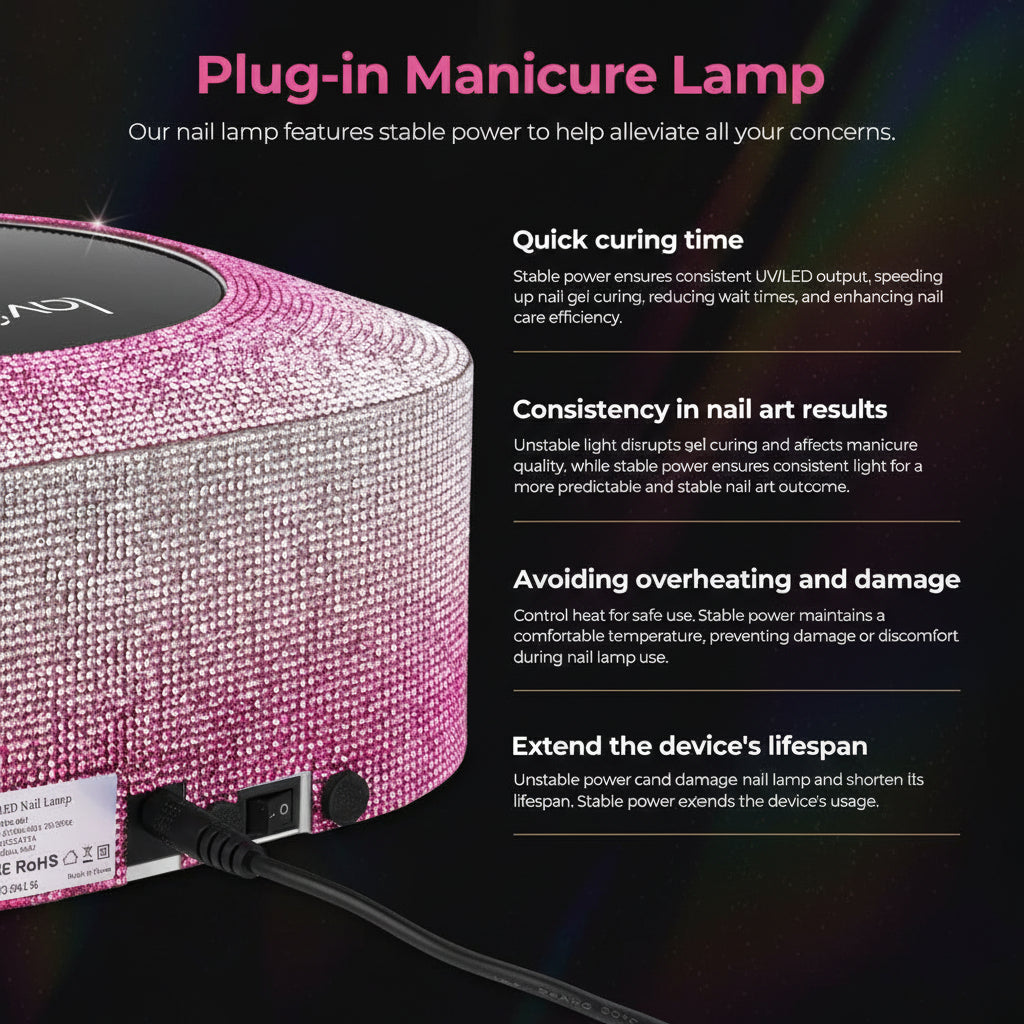 Crown™ Nail Lamp - Gradient Pink - 54W Plug-in UV/LED by Lavinda