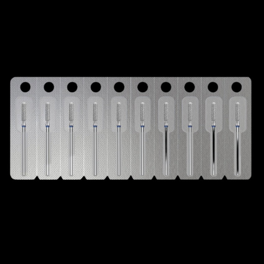DIAMOND NAIL DRILL BIT, "ROUNDED CYLINDER", BLUE, HEAD DIAMETER 2,5/10MM (FA30B025/10) - STALEKS™ by kvadrat store
