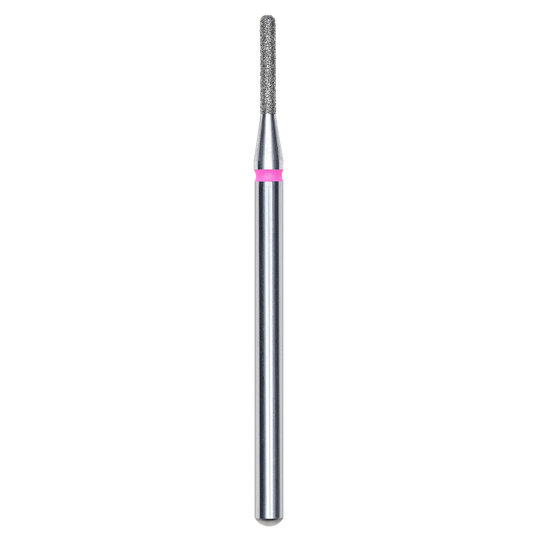 DIAMOND NAIL DRILL BIT, ROUNDED "CYLINDER", RED, HEAD DIAMETER 1.4/8MM (FA30R014/8) - STALEKS™