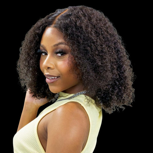 Coffee 13x4 Transparent Lace Front 100% Human Hair Bob Wig by Private Label