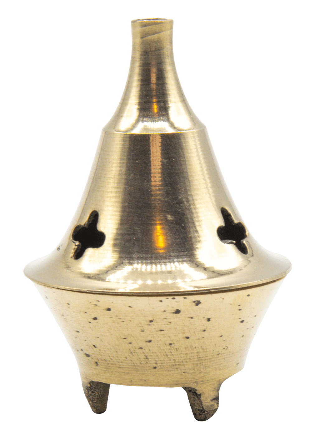 Small 2 Piece Brass Cone Incense Burner