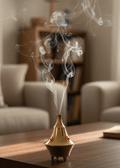 Small 2 Piece Brass Cone Incense Burner