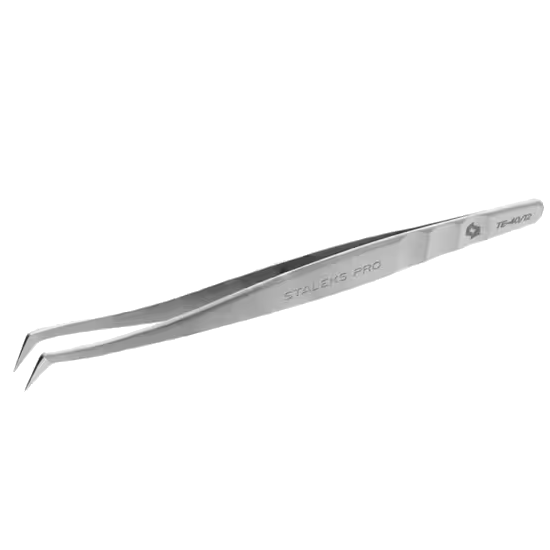 STALEKS PRO EXPERT 40/12 PROFESSIONAL EYELASH TWEEZERS (CURVED, 65°) TE-40/12 - STALEKS™ by kvadrat store