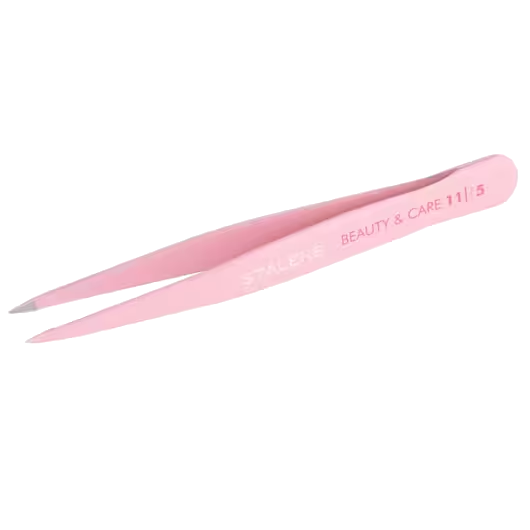 STALEKS BEAUTY & CARE 11 TYPE 5 EYEBROW TWEEZERS WIDE STRAIGHT PINK TBC-11/5 - STALEKS™ by kvadrat store