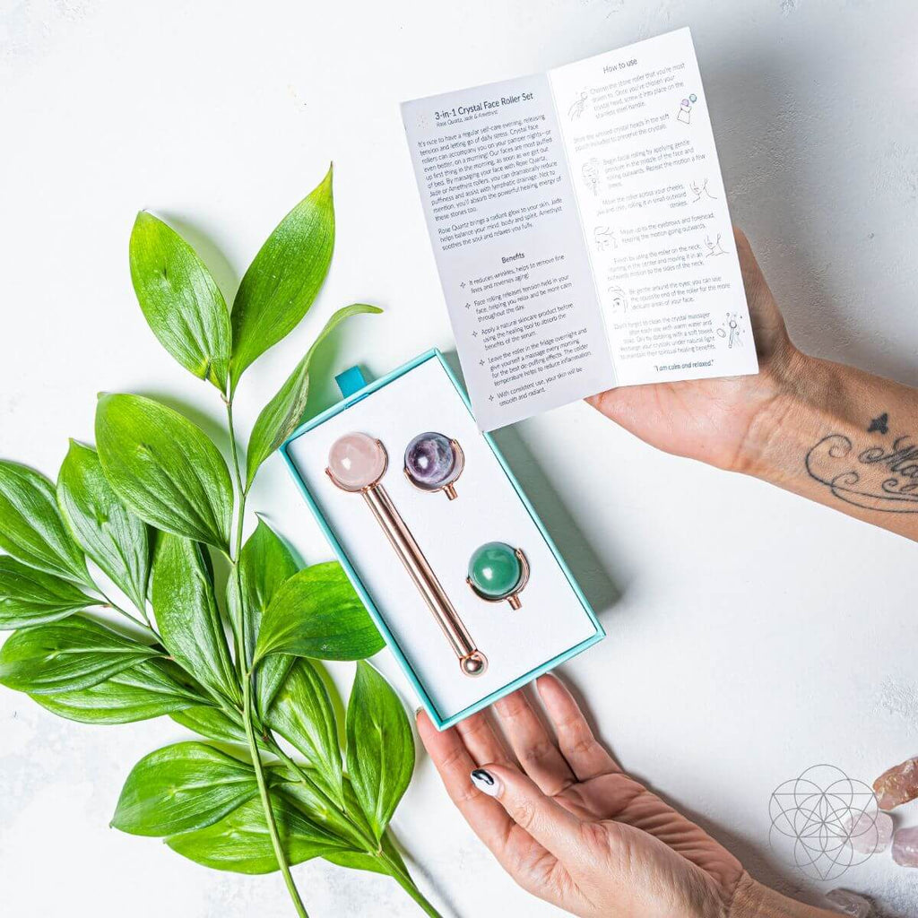 3-in-1 Crystal Face Roller Set by Conscious Items