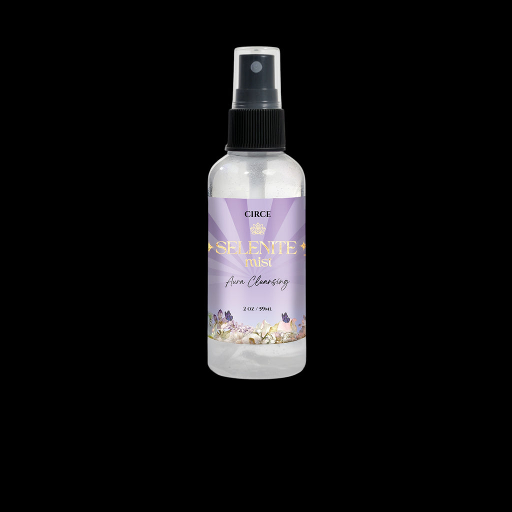 Selenite Aura Cleansing Mist – 2 oz Energy Clearing Spray | White Tea & Ginger by Circe Boutique