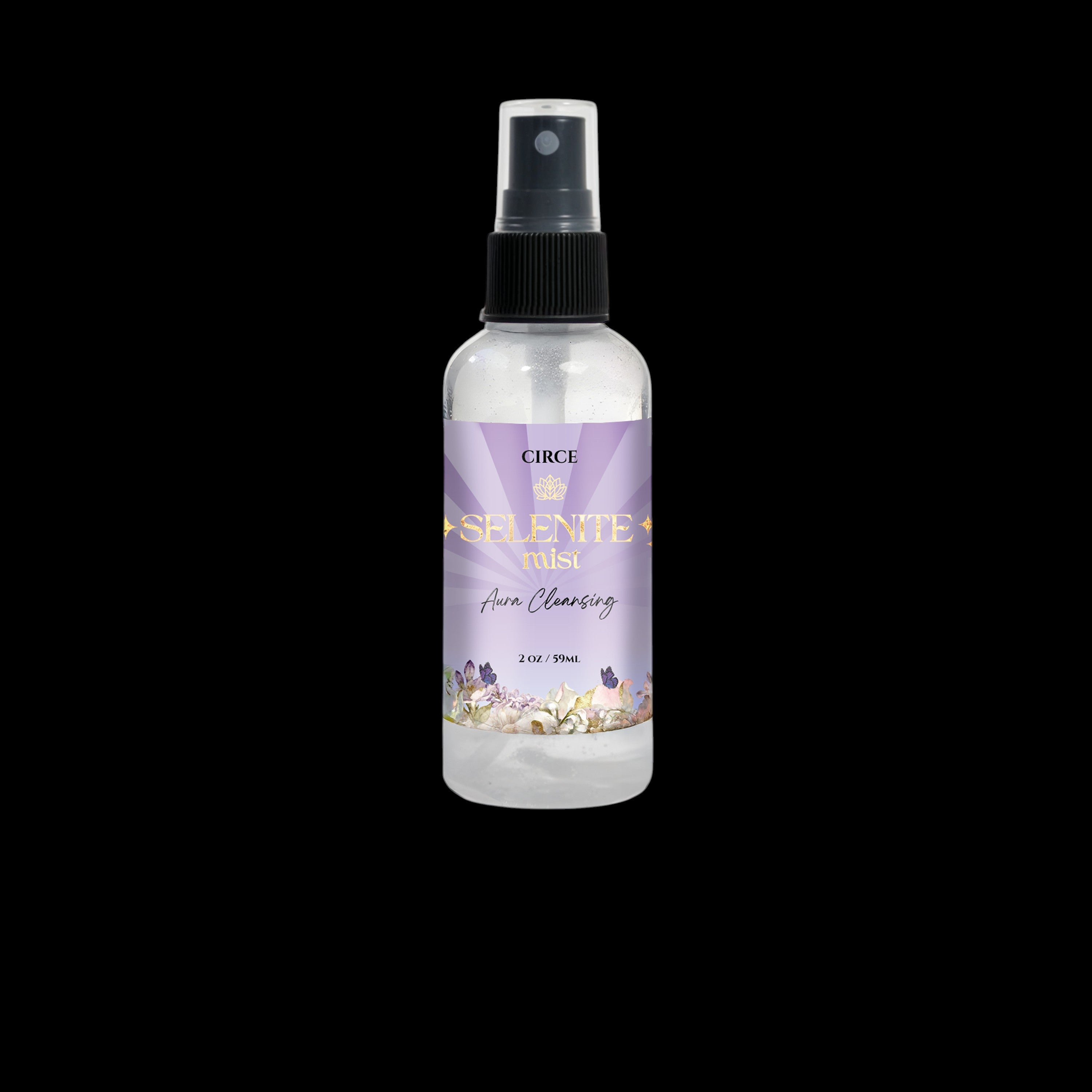 Selenite Aura Cleansing Mist – 2 oz Energy Clearing Spray | White Tea & Ginger by Circe Boutique