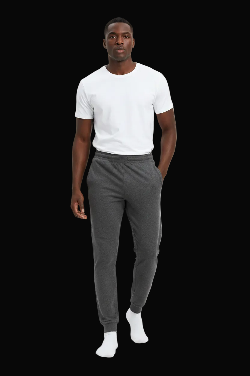 777 Fleece Sweatpants — Grey by Printify