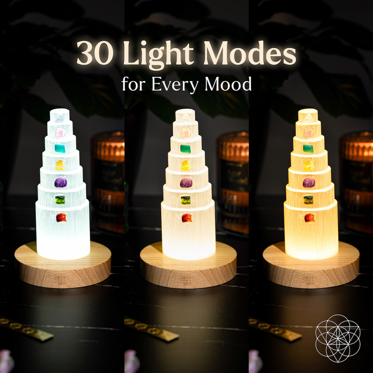 The Stress Shield Lamp - 7 Stones of Healing by Conscious Items