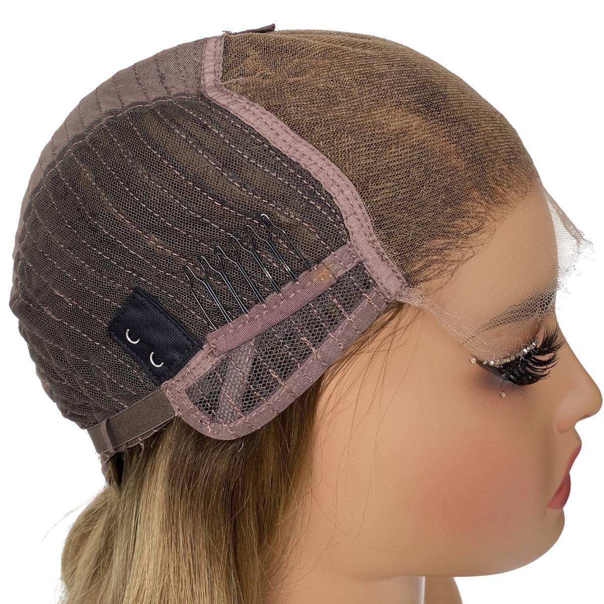 Honey Blonde Ombre Wavy 5x5 HD Lace 100% Human Hair Closure Wig by Private Label