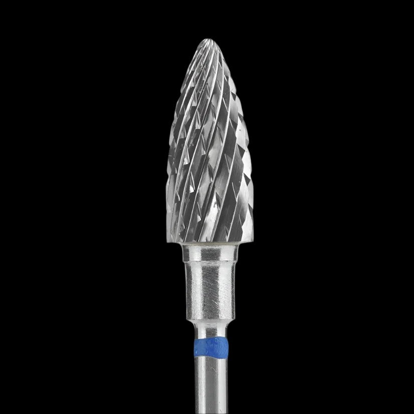 STALEKS - Carbide nail drill bit "Pine Cone" blue, 6/14mm (FT110B060/14) (#212) by kvadrat store