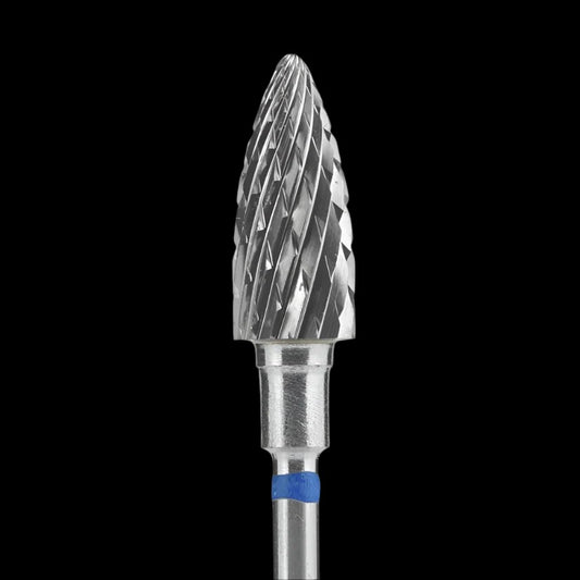 STALEKS - Carbide nail drill bit "Pine Cone" blue, 6/14mm (FT110B060/14) (#212) by kvadrat store