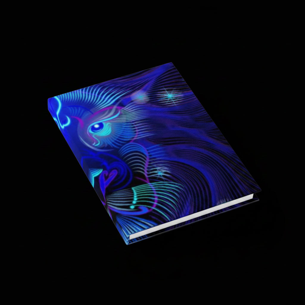 Bleu Aura: Leo Hard Cover Journal - Ruled Line - AetherLux.Shop