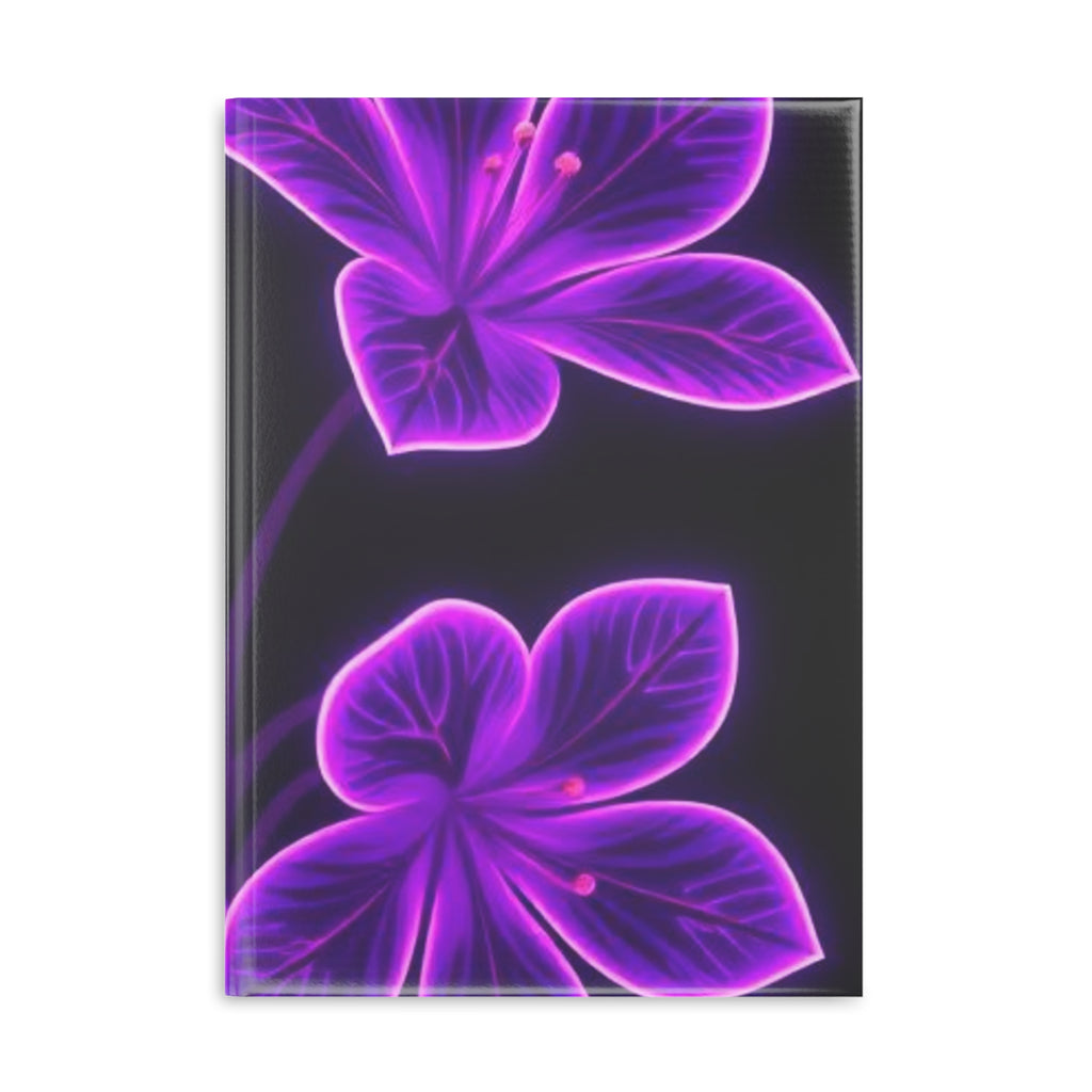 Royal Aura: Flower Hardcover Notebook with Puffy Covers by Printify