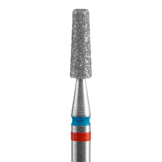 STALEKS Diamond Nail Drill Bit DUO Frustum FA70RB025/8, Red-Blue, 2.5/8mm