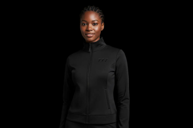 777 Quilted Embroidered Full‑Zip Jacket —Right by Printify