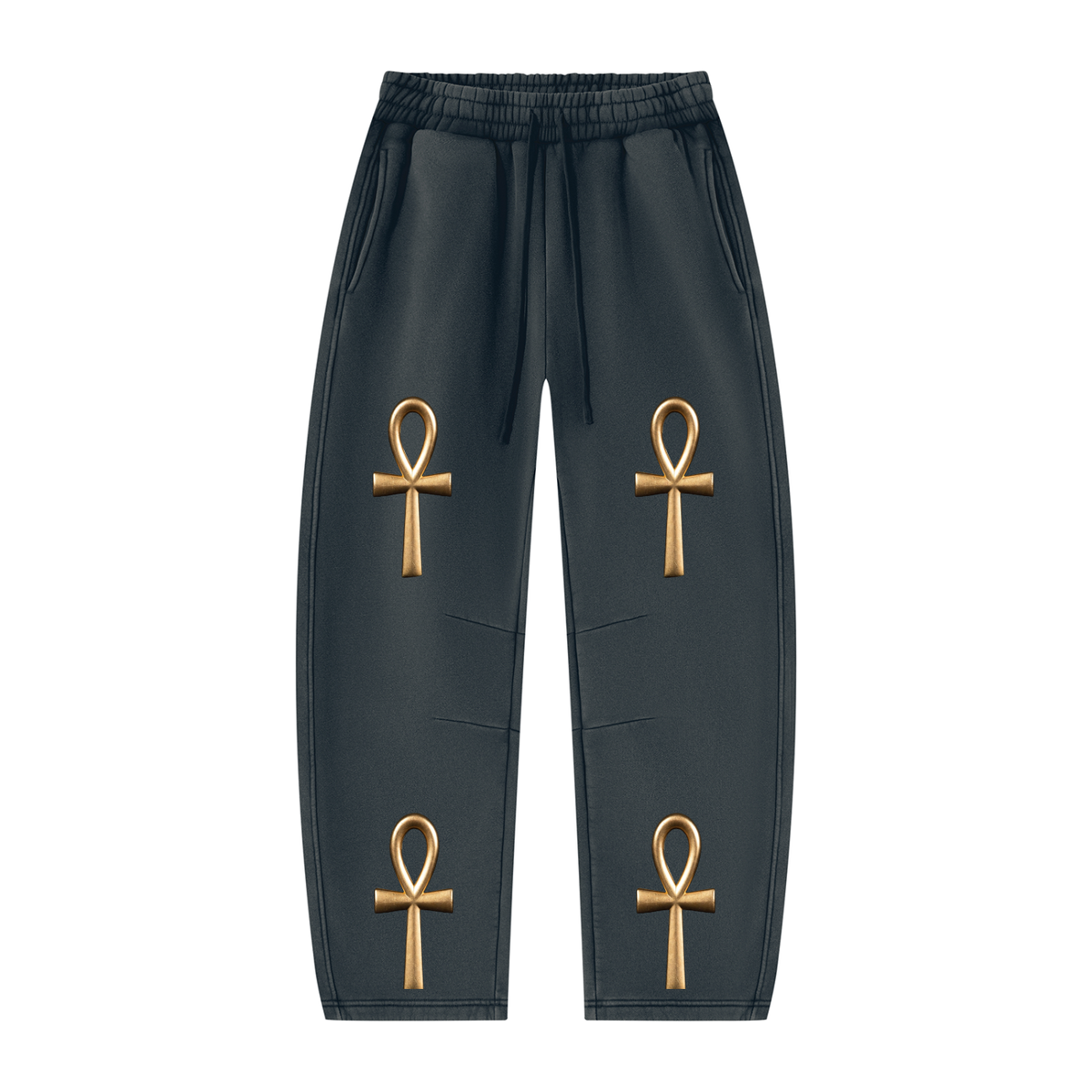 Unisex Vintage Wash Barrel Leg Fleece Sweatpants