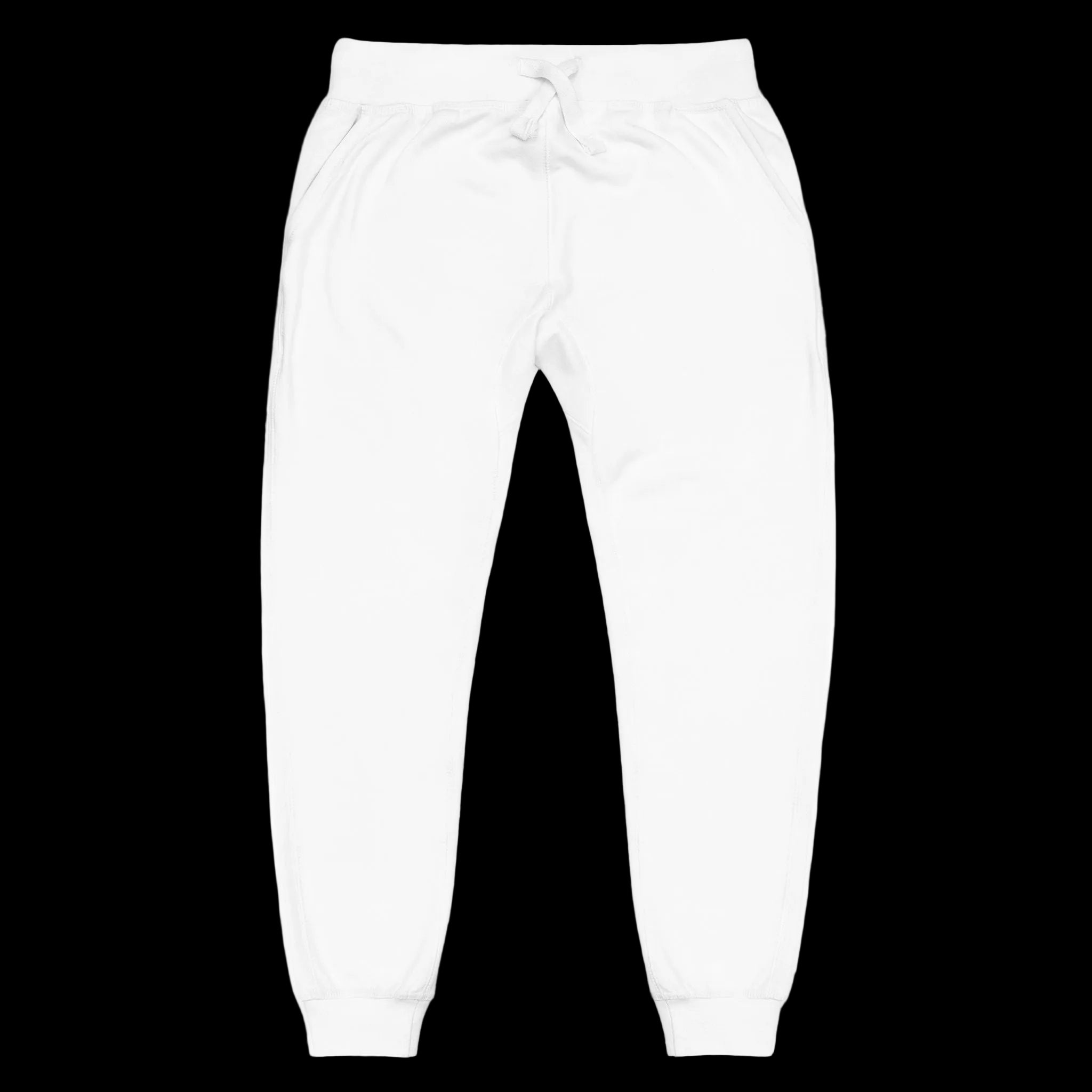 White sweatpants on a white background