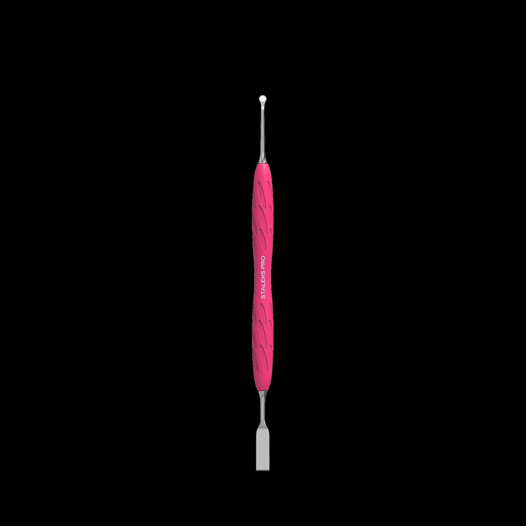 Manicure Pusher With Silicone Handle "Gummy" UNIQ 11 TYPE 1 (Flat Straight Pusher + Ring) PQ-11/1- STALEKS by kvadrat store