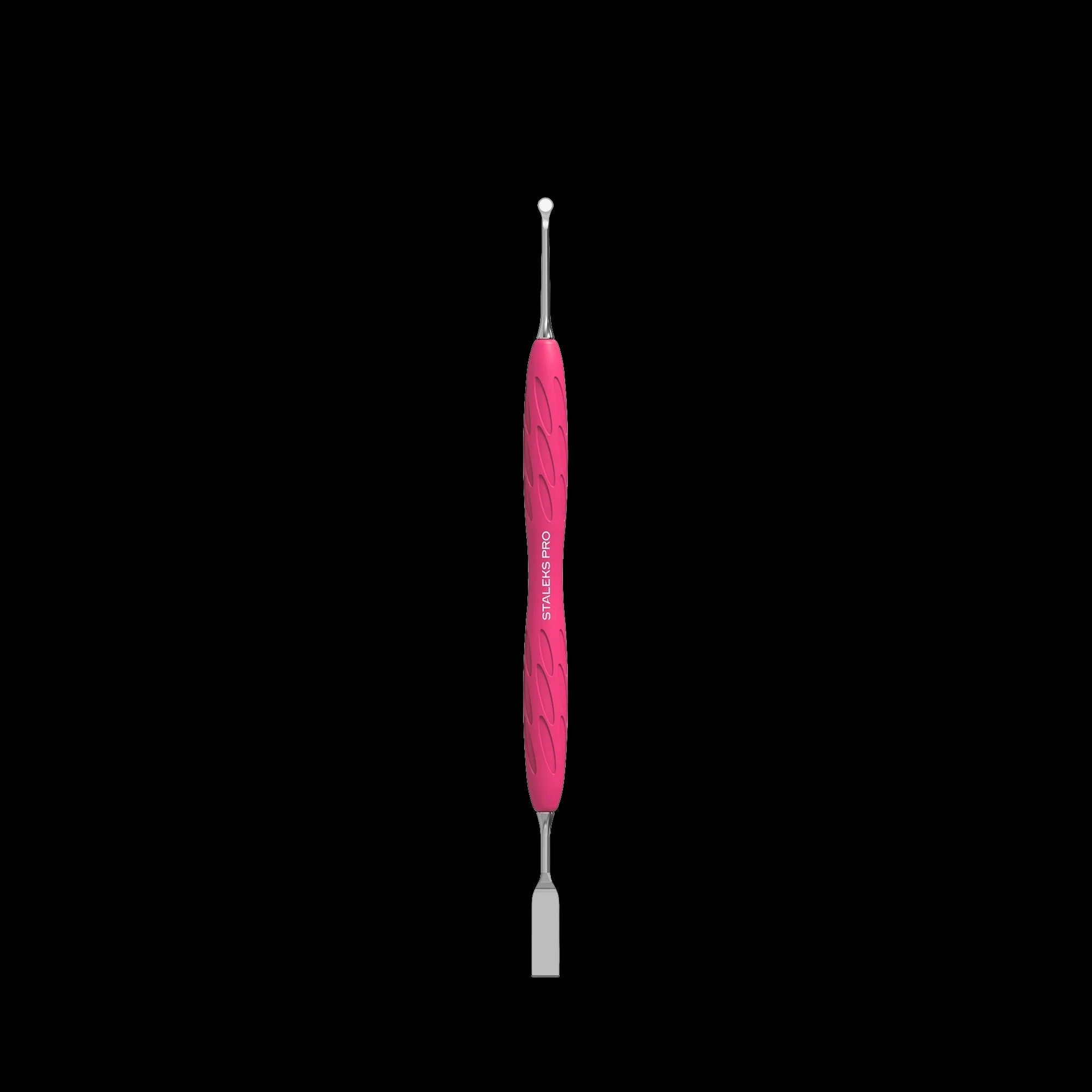 Manicure Pusher With Silicone Handle "Gummy" UNIQ 11 TYPE 1 (Flat Straight Pusher + Ring) PQ-11/1- STALEKS by kvadrat store