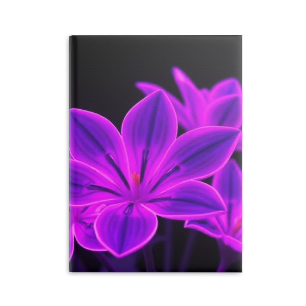 Royal Aura: Dark Flowers Hardcover Notebook with Puffy Covers