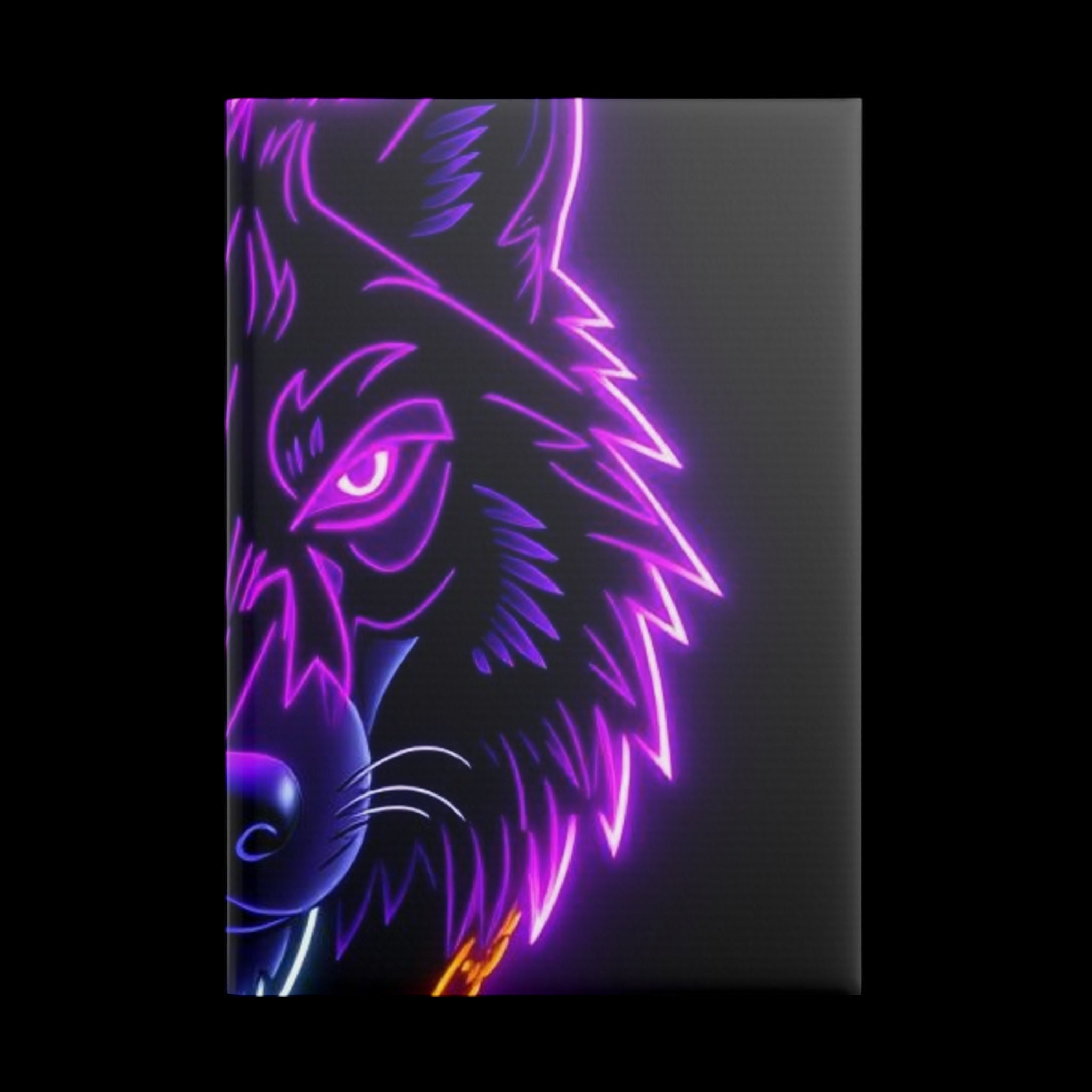 Royal Aura: Lone Wolf Hardcover Notebook with Puffy Covers by Printify