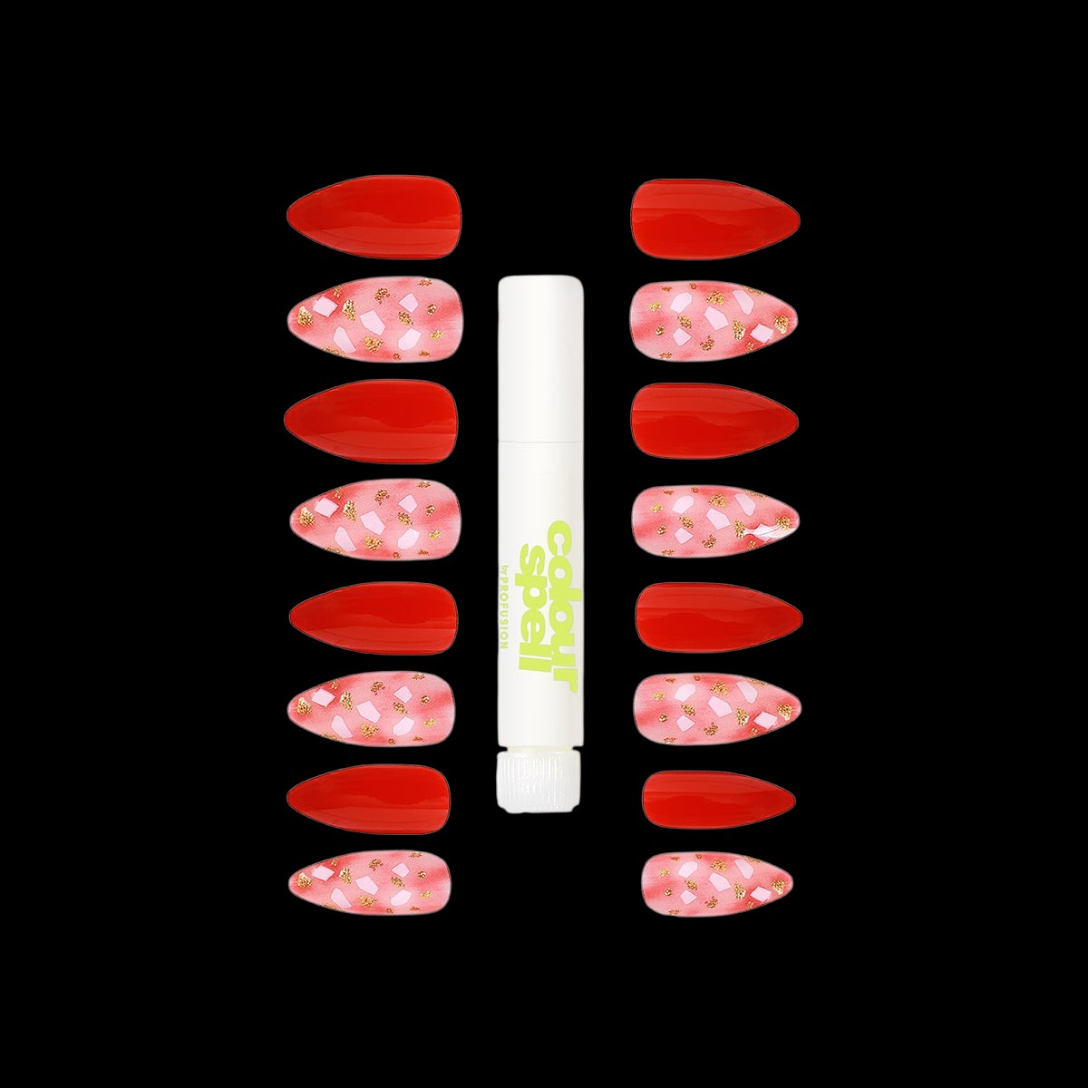 Press On Nails & Glue - Red Hot by ColourSpell