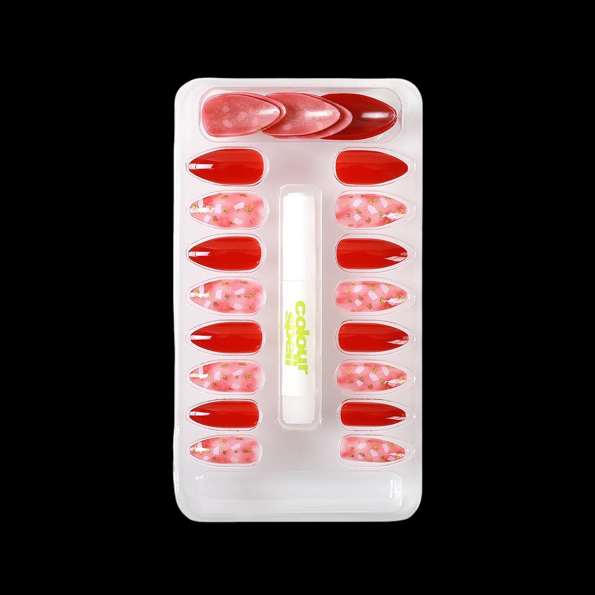 Press On Nails & Glue - Red Hot by ColourSpell