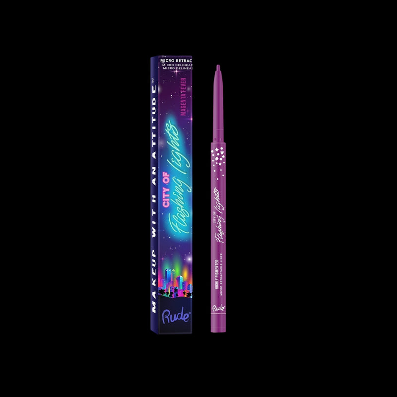 RUDE City of Flashing Lights Micro Retractable Liner - Magenta Fever by VYSN