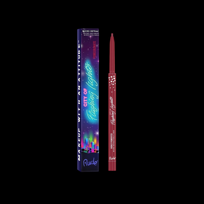 RUDE City of Flashing Lights Micro Retractable Liner - Pomegranate by VYSN