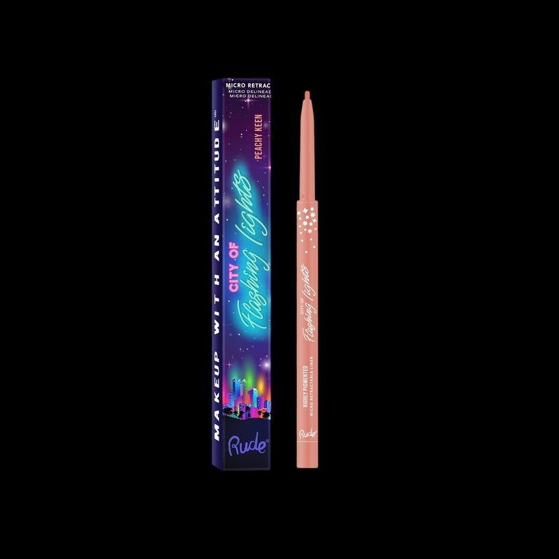 RUDE City of Flashing Lights Micro Retractable Liner - Peachy Keen by VYSN