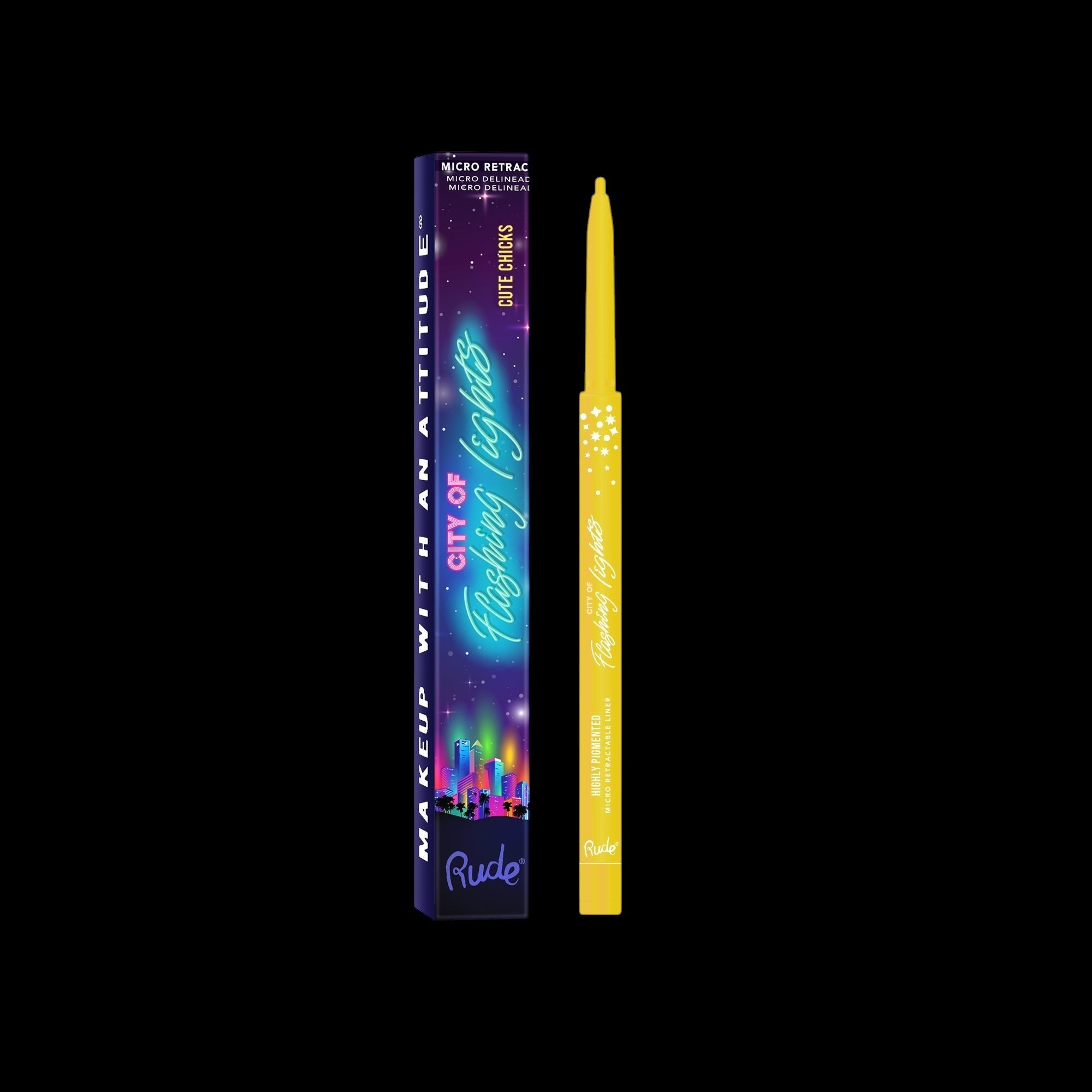 RUDE City of Flashing Lights Micro Retractable Liner - Cute Chicks by VYSN
