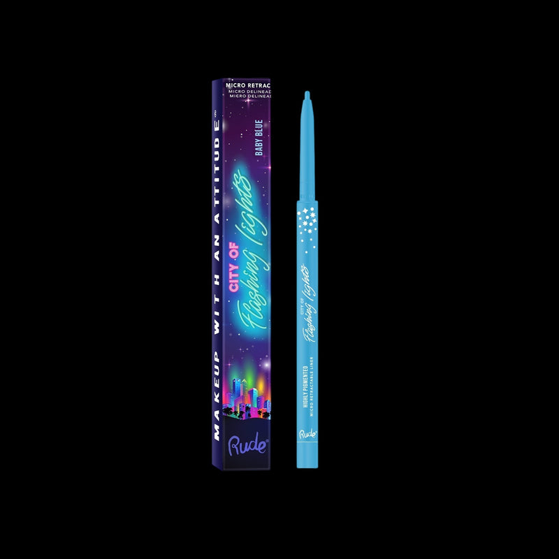 RUDE City of Flashing Lights Micro Retractable Liner - Baby Blue by VYSN