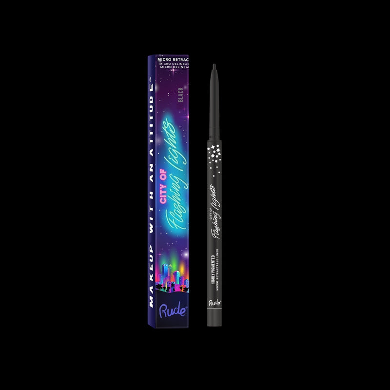 RUDE City of Flashing Lights Micro Retractable Liner - Black by VYSN